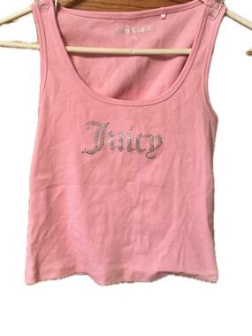 JD Brand Juicy Couture Pink Crystal Script Tank Top